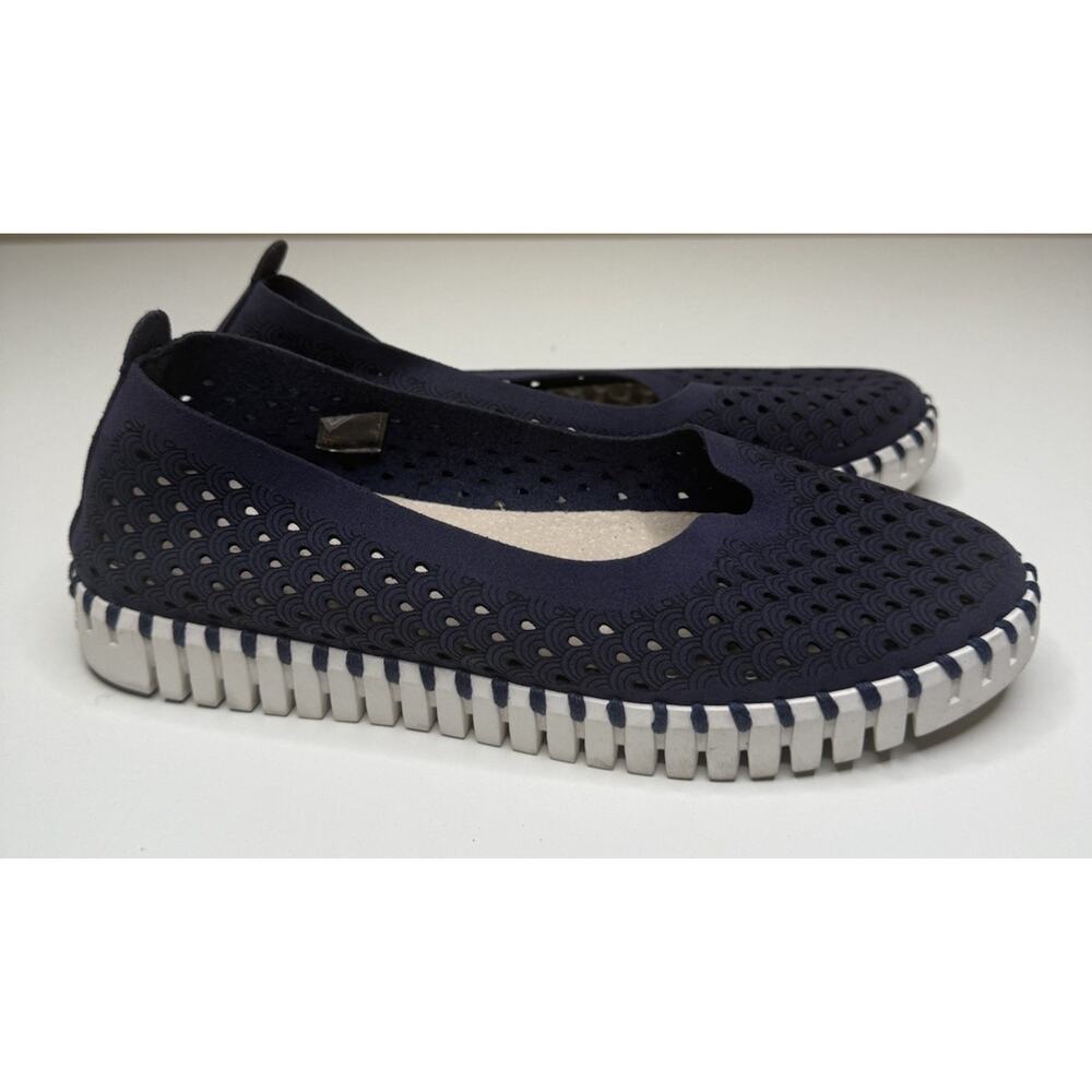 Ilse Jacobsen Tulip 139 Slip On Sneaker Womens 9 US 40 EU Indigo Blue Loafer